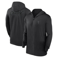 Chicago White Sox Authentic Collection Travel Performance Lightweight Full-Zip Hoodie Black