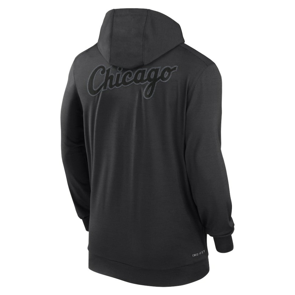 Chicago White Sox Authentic Collection Travel Performance Lightweight Full-Zip Hoodie Black