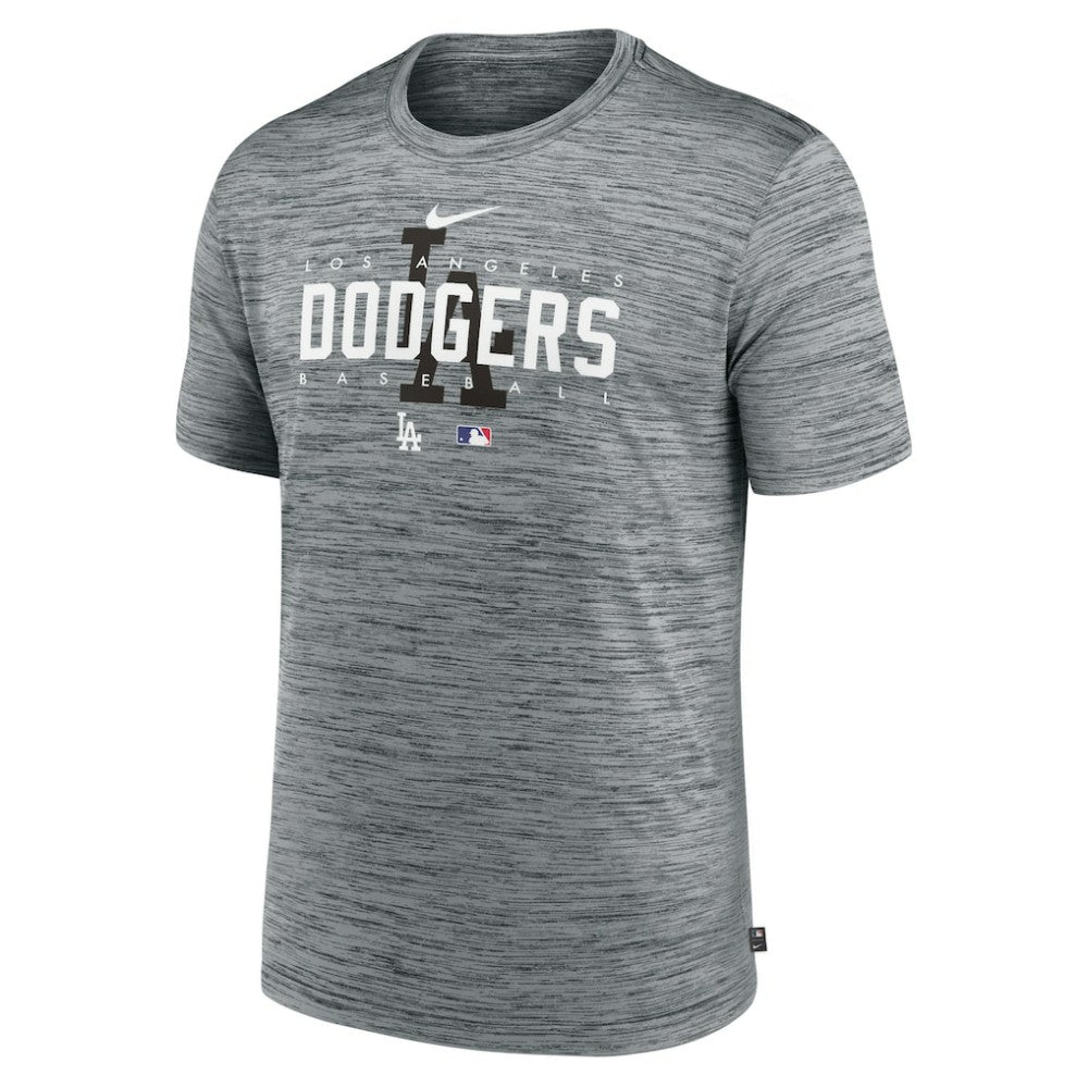 Los Angeles Dodgers Authentic Collection Velocity Performance Practice T-Shirt Heather Gray