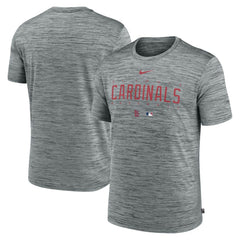 St. Louis Cardinals Authentic Collection Velocity Performance Practice T-Shirt Heather Gray