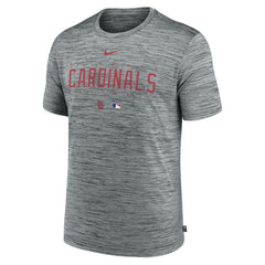 St. Louis Cardinals Authentic Collection Velocity Performance Practice T-Shirt Heather Gray