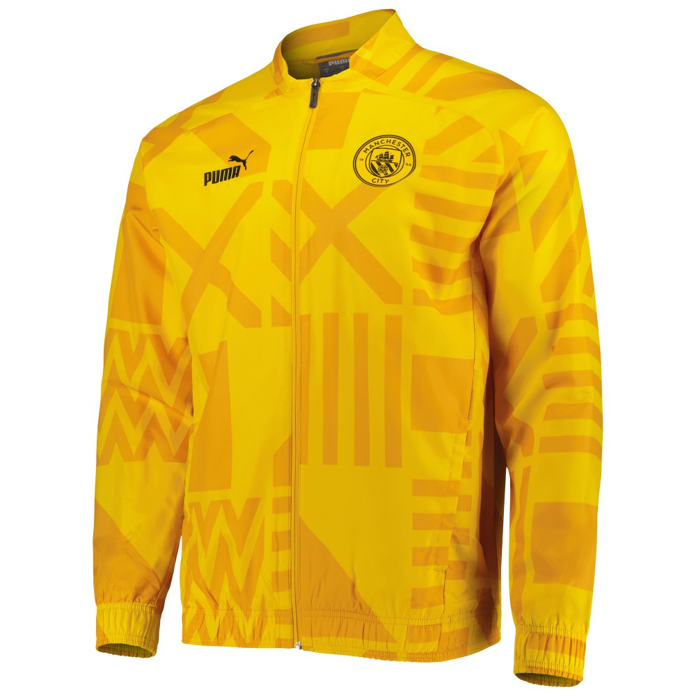 Manchester City Pre-Match Raglan Full-Zip Training Jacket - Yellow outlet