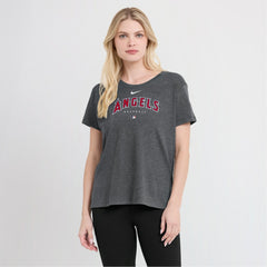 Los Angeles Angels Women's Authentic Collection Early Work Tri-Blend T-Shirt Heather Charcoal