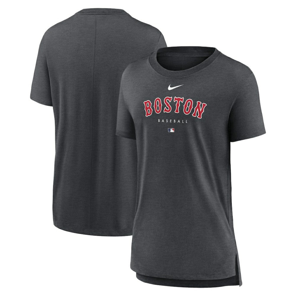 Boston Red Sox Women's Authentic Collection Early Work Tri-Blend T-Shirt Heather Charcoal