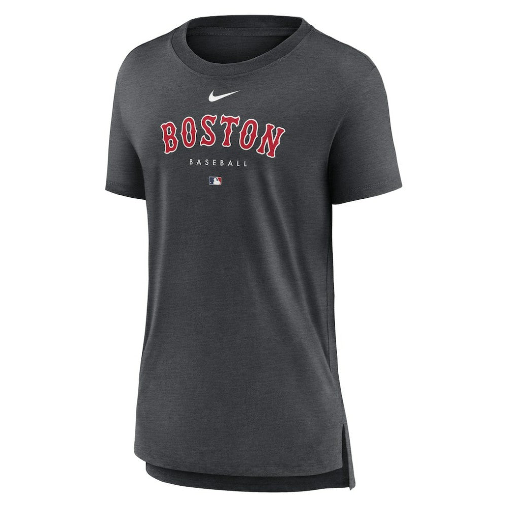 Boston Red Sox Women's Authentic Collection Early Work Tri-Blend T-Shirt Heather Charcoal