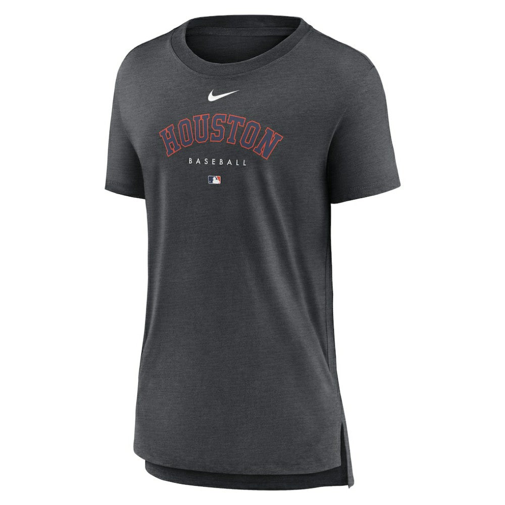 Houston Astros Women's Authentic Collection Early Work Tri-Blend T-Shirt Heather Charcoal