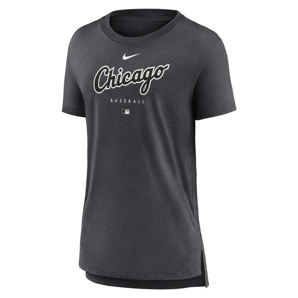 Chicago White Sox Women's Authentic Collection Early Work Tri-Blend T-Shirt Heather Charcoal
