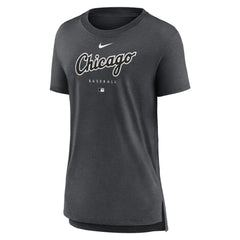 Chicago White Sox Women's Authentic Collection Early Work Tri-Blend T-Shirt Heather Charcoal