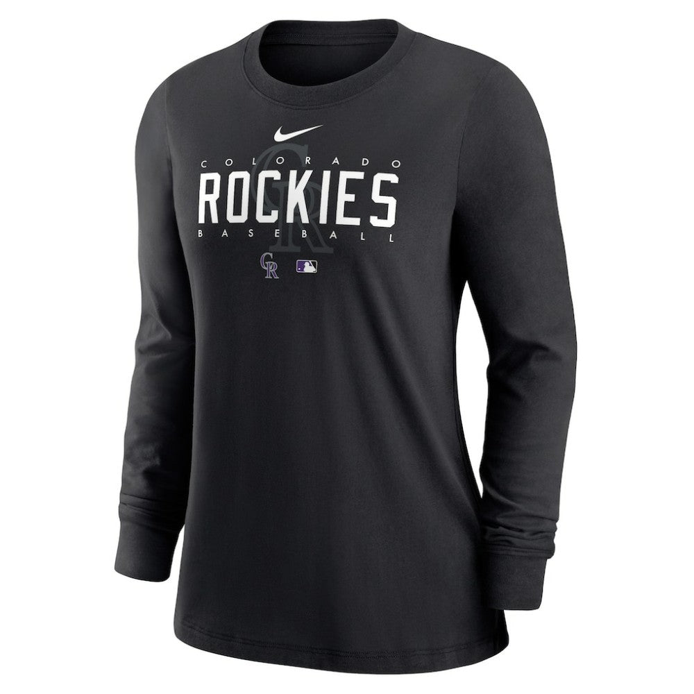 Colorado Rockies Women's Authentic Collection Legend Performance Long Sleeve T-Shirt Black