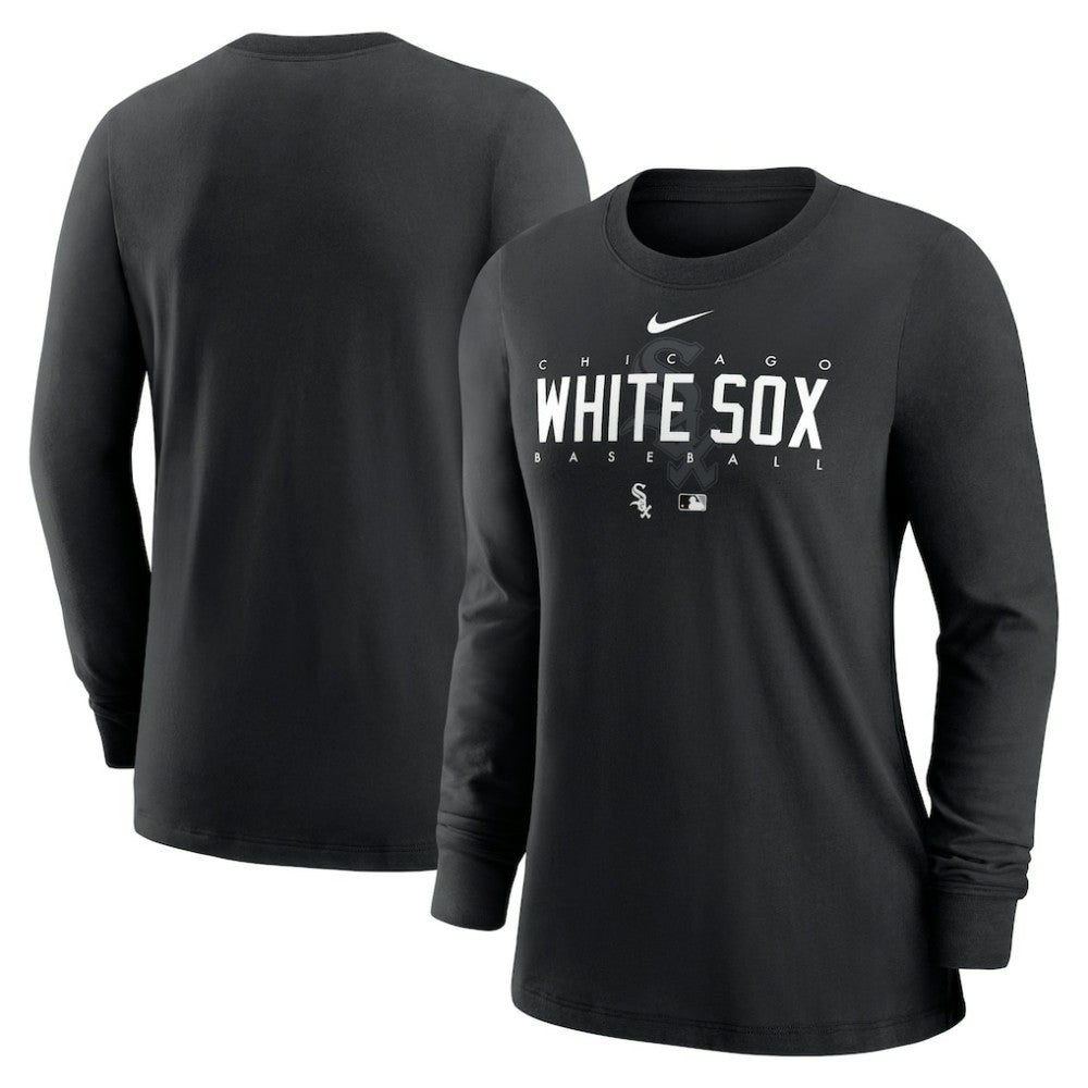Chicago White Sox Women's Authentic Collection Legend Performance Long Sleeve T-Shirt Black