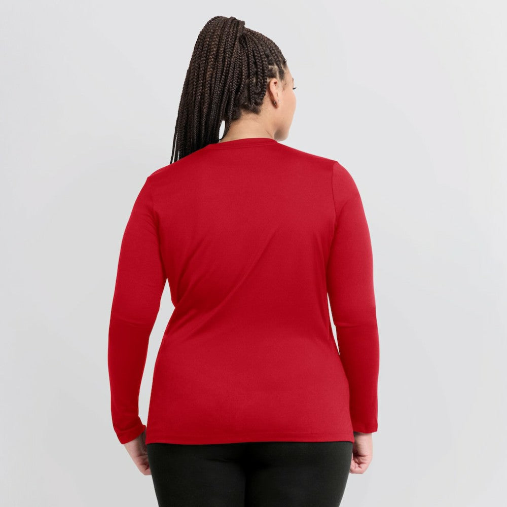 Washington Nationals Women's Authentic Collection Legend Performance Long Sleeve T-Shirt Red