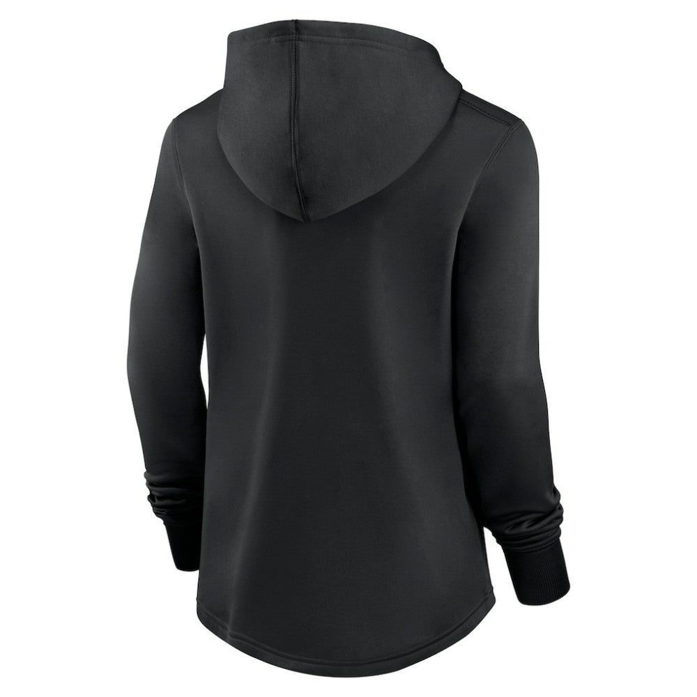 Colorado Rockies Women's Authentic Collection Pregame Performance Pullover Hoodie Black