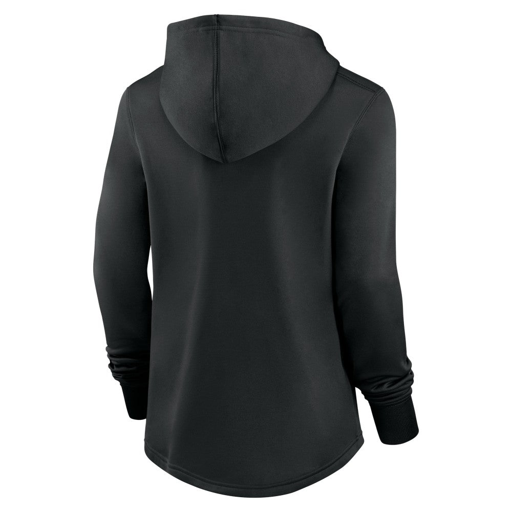 Miami Marlins Women's Authentic Collection Pregame Performance Pullover Hoodie Black