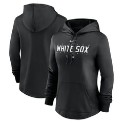 Chicago White Sox Women's Authentic Collection Pregame Performance Pullover Hoodie Black