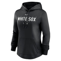 Chicago White Sox Women's Authentic Collection Pregame Performance Pullover Hoodie Black