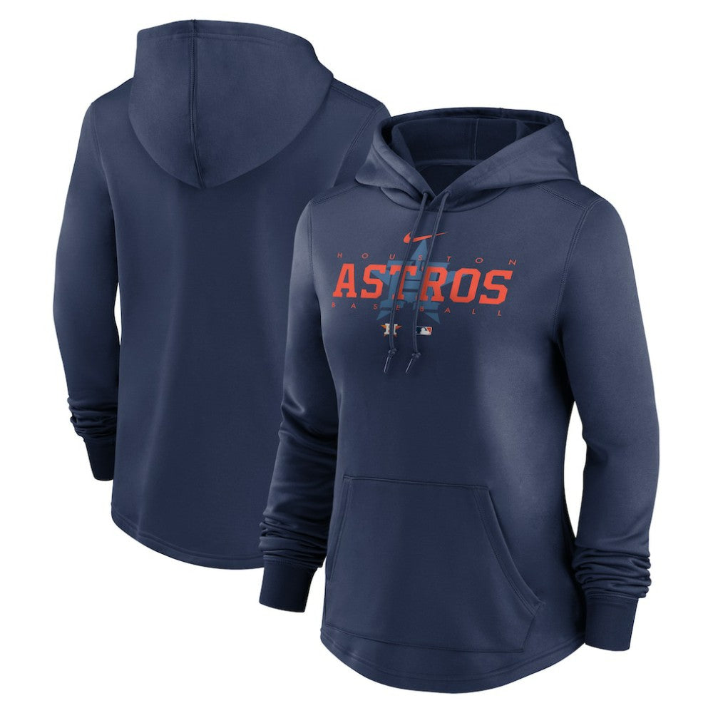Houston Astros Women's Authentic Collection Pregame Performance Pullover Hoodie Navy