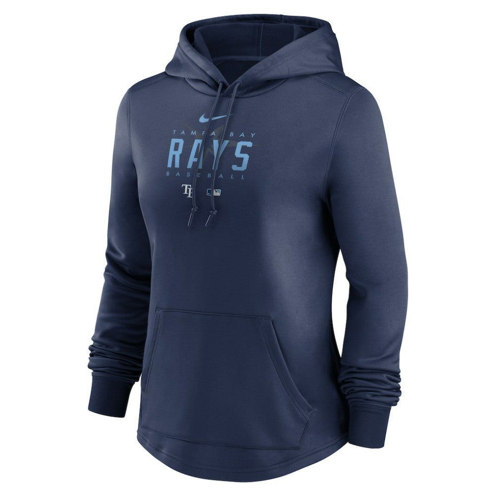 Tampa Bay Rays Women's Authentic Collection Pregame Performance Pullover Hoodie Navy