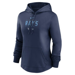 Tampa Bay Rays Women's Authentic Collection Pregame Performance Pullover Hoodie Navy