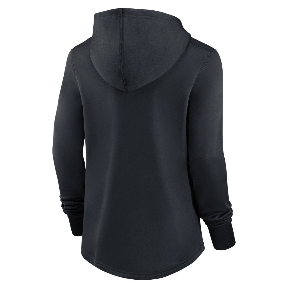 Cleveland Guardians Women's Authentic Collection Pregame Performance Pullover Hoodie Navy