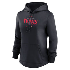 Minnesota Twins Women's Authentic Collection Pregame Performance Pullover Hoodie Black