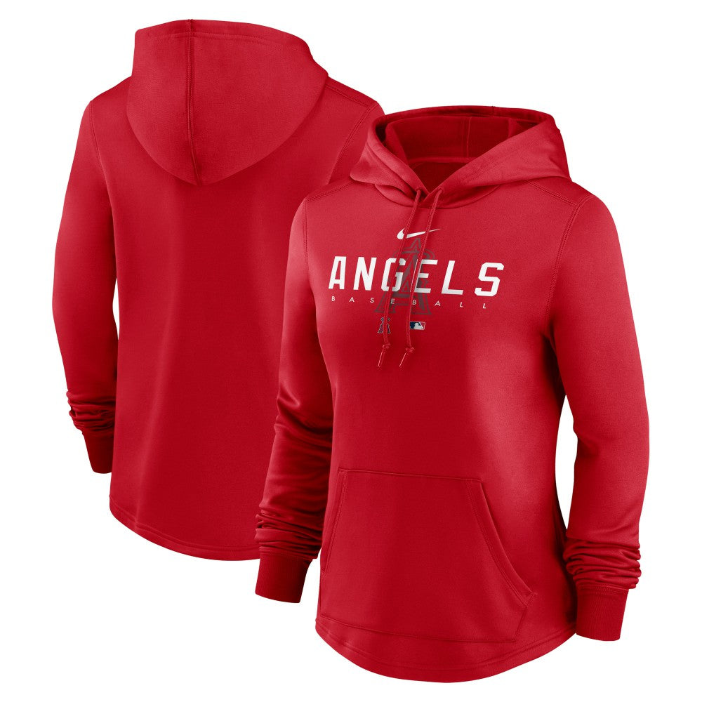 Los Angeles Angels Women's Authentic Collection Pregame Performance Pullover Hoodie Red