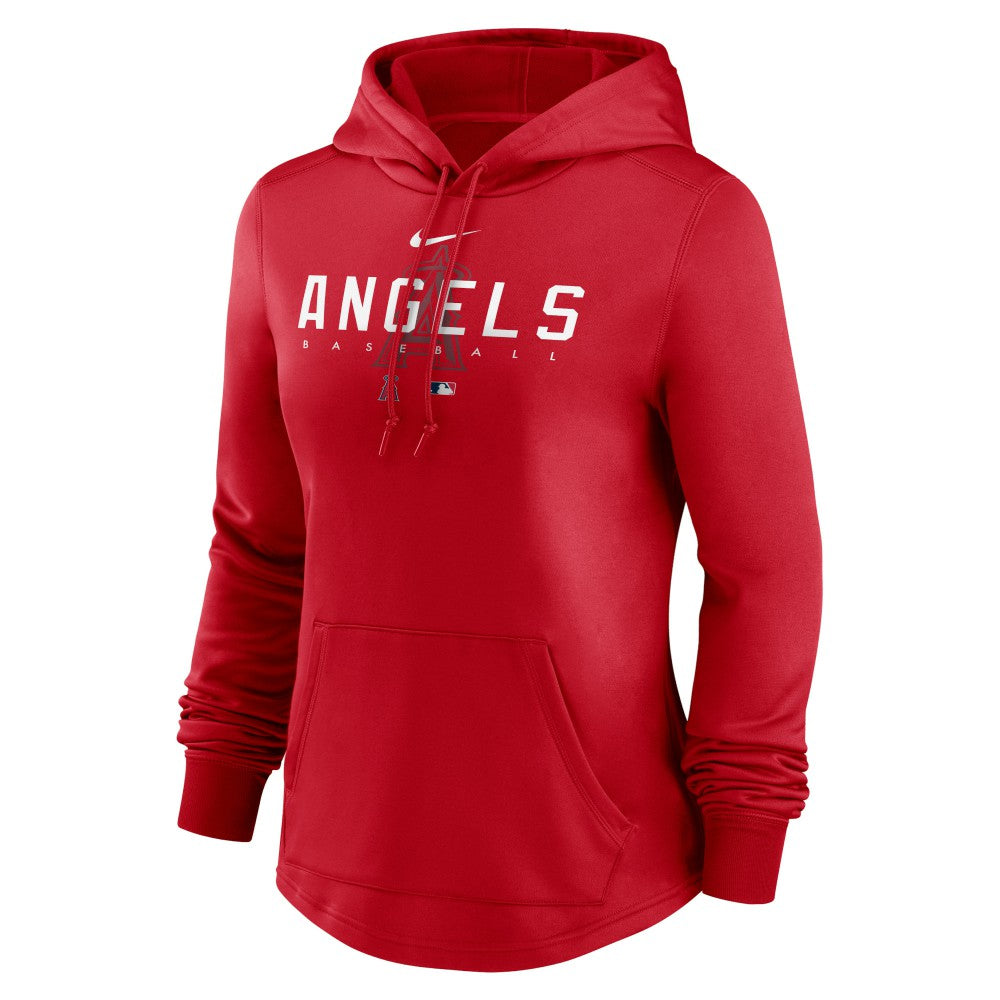 Los Angeles Angels Women's Authentic Collection Pregame Performance Pullover Hoodie Red