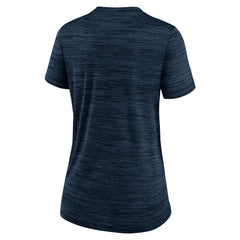 Minnesota Twins Women's Authentic Collection Velocity Practice Performance V-Neck T-Shirt Navy