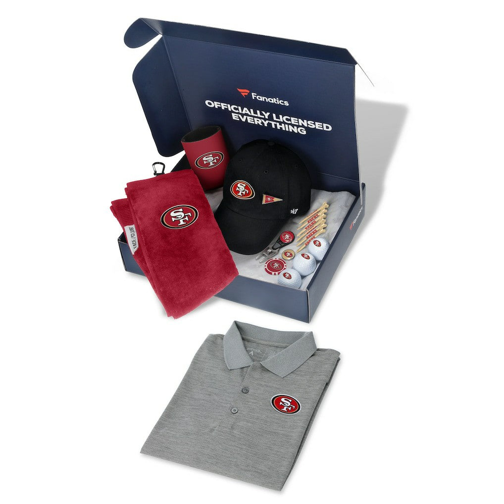 San Francisco 49ers WinCraft Pack Golf Themed Gift Box - $155+ Value on sale