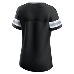 Las Vegas Raiders Women's Plus Size Original State Lace-Up T-Shirt - Black for sale
