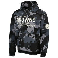Cleveland Browns The Wild Collective Camo Pullover Hoodie - Black for sale