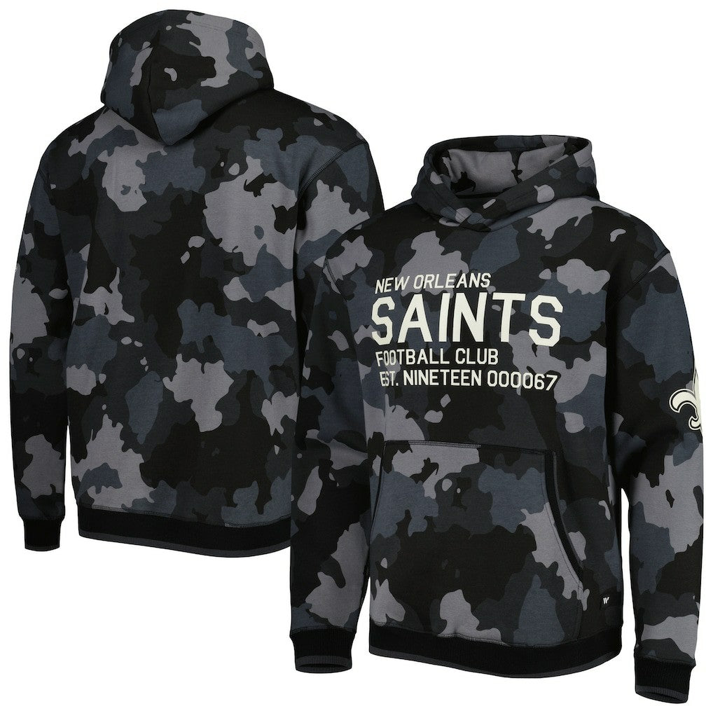 New Orleans Saints The Wild Collective Camo Pullover Hoodie - Black outlet