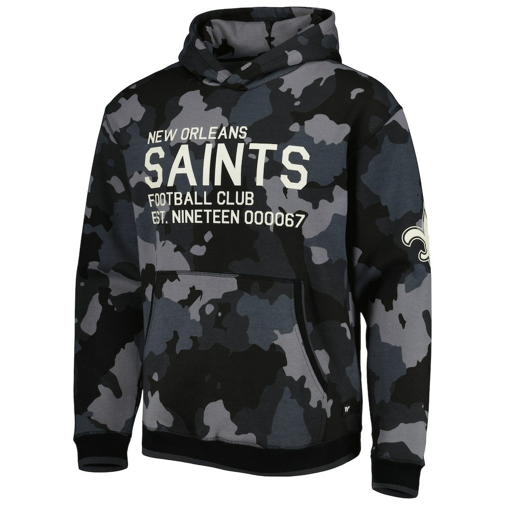 New Orleans Saints The Wild Collective Camo Pullover Hoodie - Black outlet