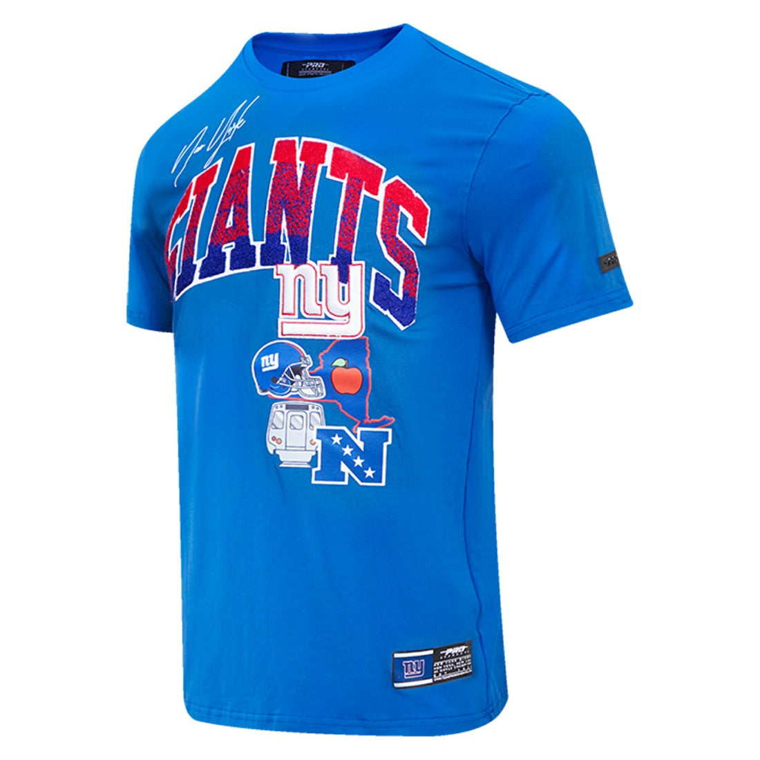 New York Giants Pro Standard Super Bowl XLVI Patch Hometown Collection T-Shirt - Royal discount