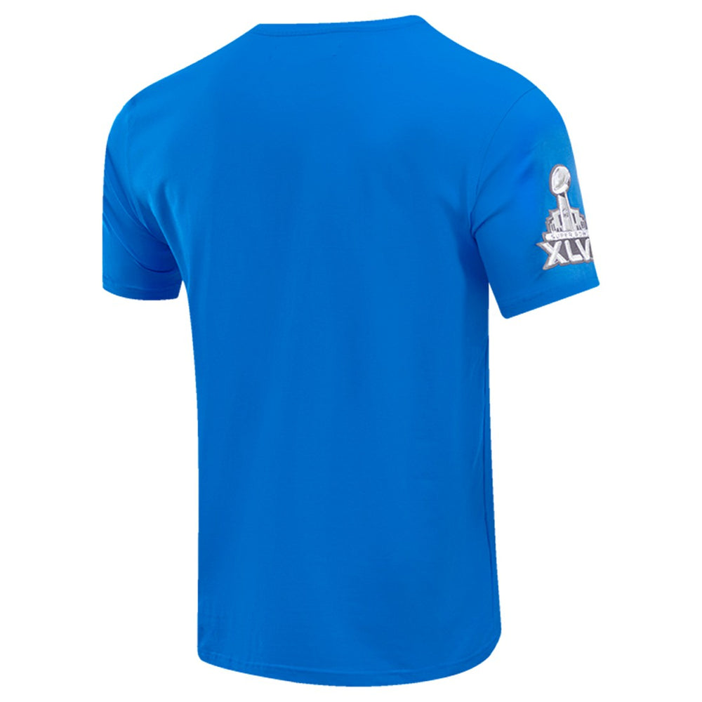 New York Giants Pro Standard Super Bowl XLVI Patch Hometown Collection T-Shirt - Royal discount