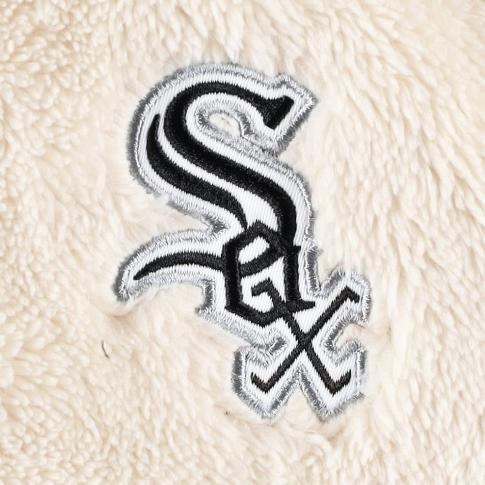 Chicago White Sox G-III 4Her by Carl Banks Women's Shuffle It Raglan Full-Zip Hoodie Oatmeal/Black