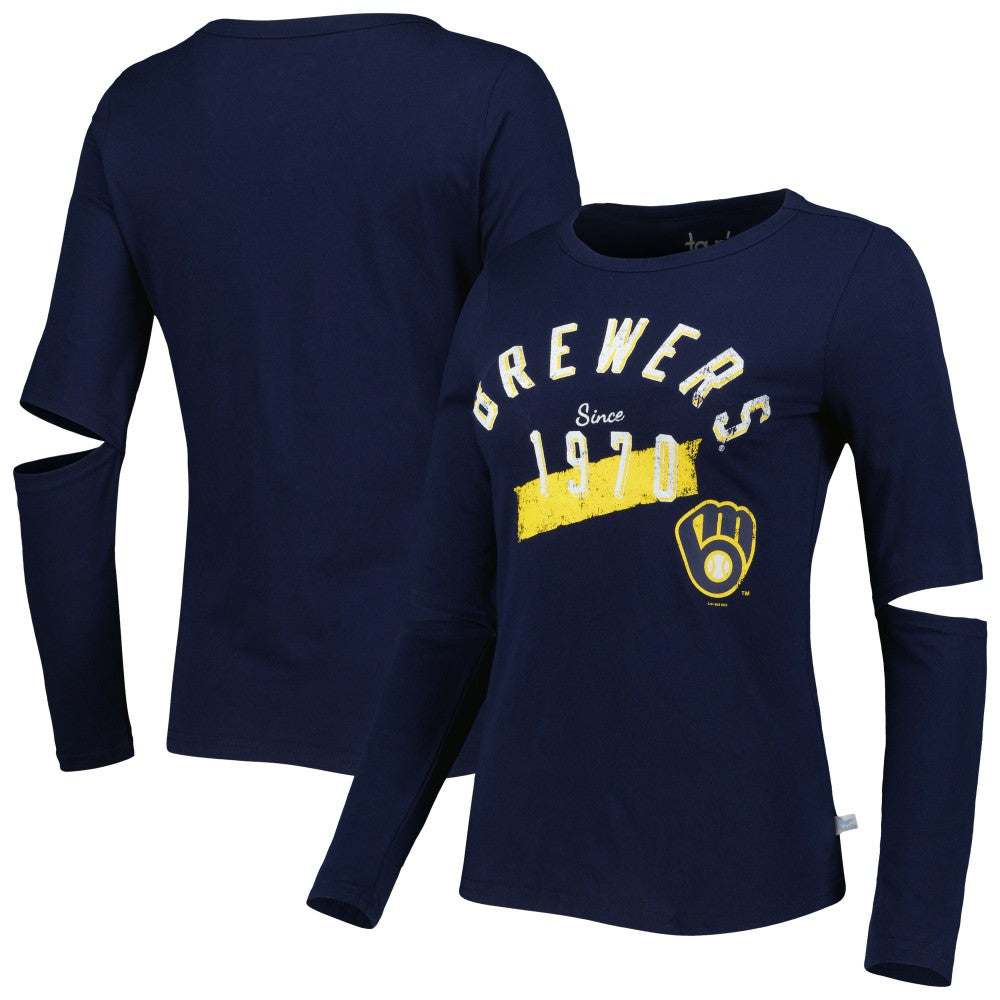 Milwaukee Brewers Touch Women's Formation Long Sleeve T-Shirt Navy