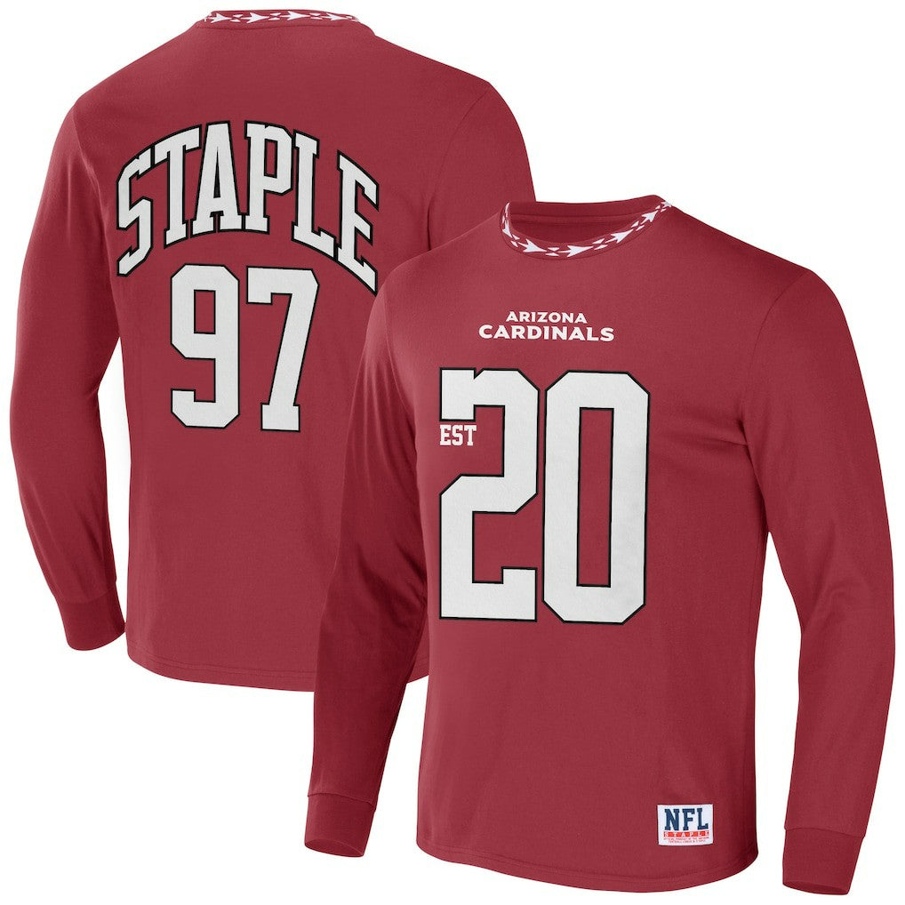 Arizona Cardinals NFL x Staple Core Team Long Sleeve T-Shirt - Red on sale