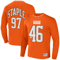 Cleveland Browns NFL x Staple Core Team Long Sleeve T-Shirt - Orange outlet