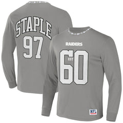 Las Vegas Raiders NFL x Staple Core Team Long Sleeve T-Shirt - Gray on sale