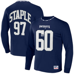 New England Patriots NFL x Staple Core Team Long Sleeve T-Shirt - Navy on sale