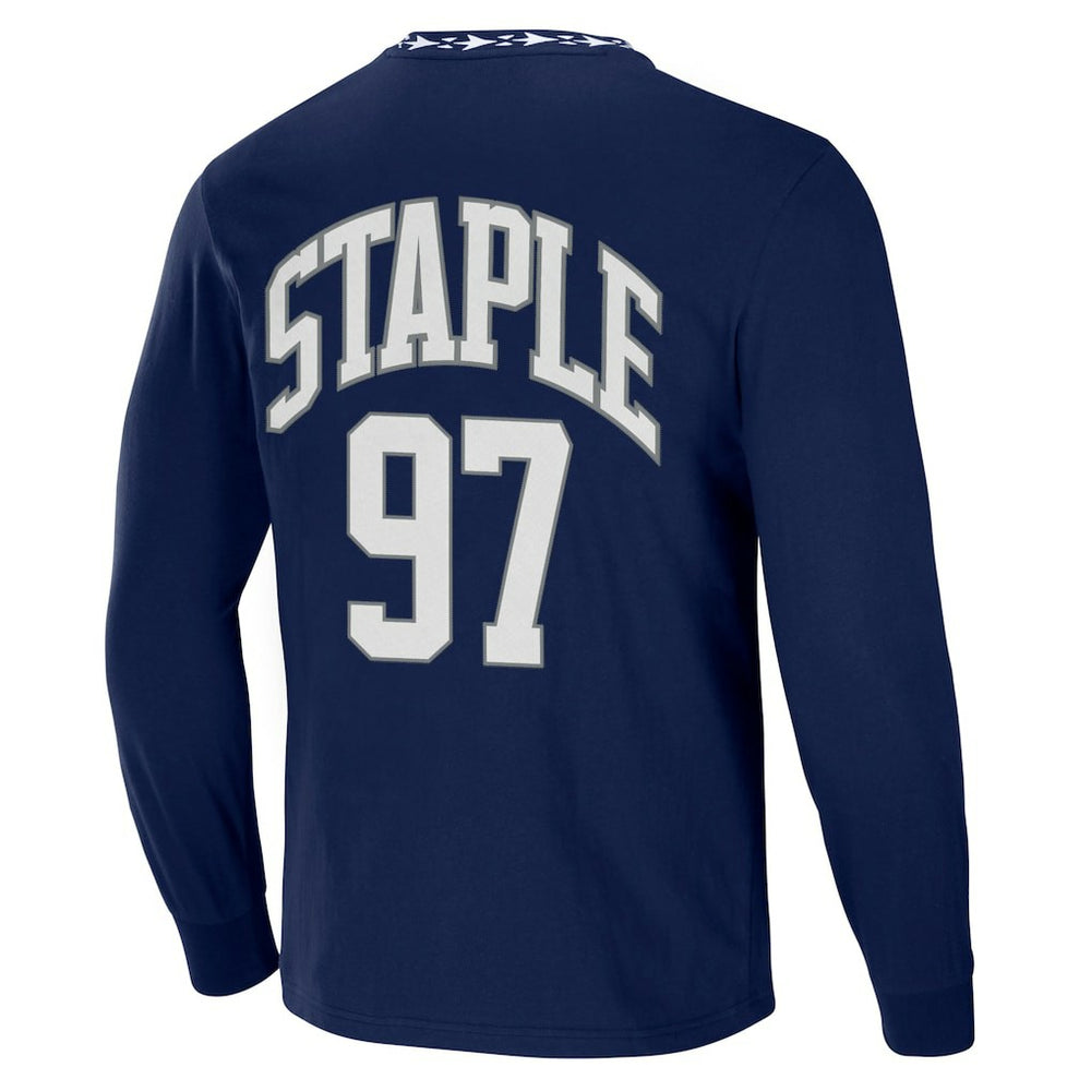 New England Patriots NFL x Staple Core Team Long Sleeve T-Shirt - Navy on sale