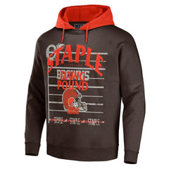 Cleveland Browns NFL x Staple Throwback Vintage Wash Pullover Hoodie - Brown on sale