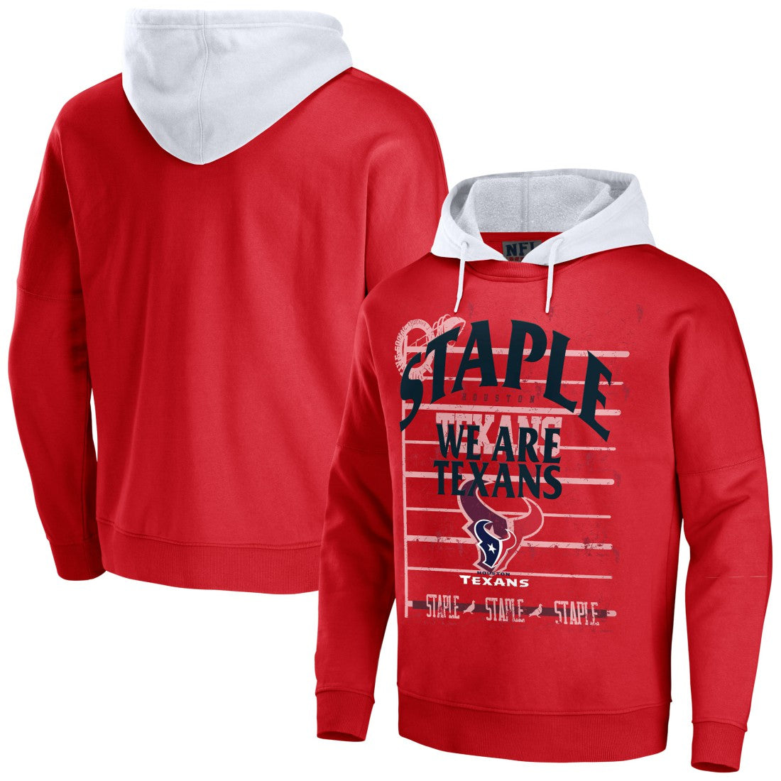 Houston Texans NFL x Staple Throwback Vintage Wash Pullover Hoodie - Navy discount