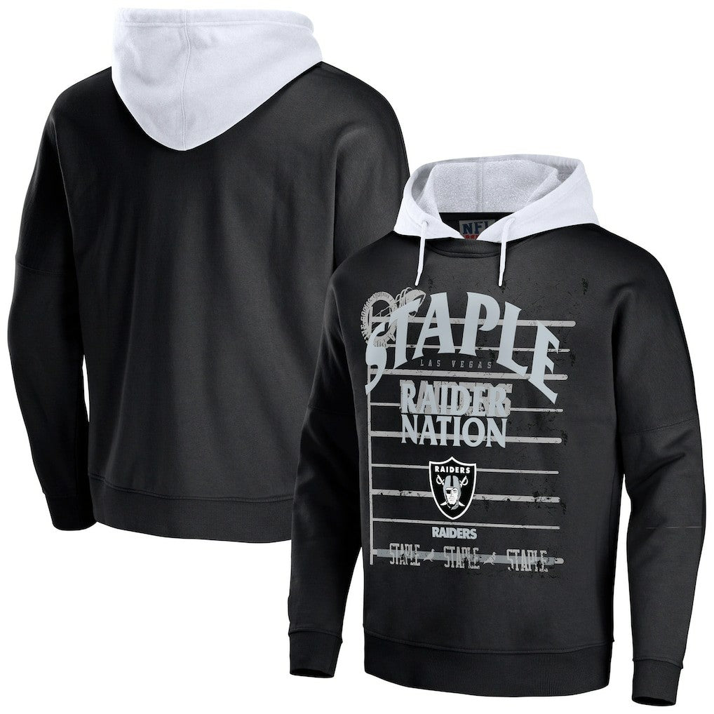Las Vegas Raiders NFL x Staple Throwback Vintage Wash Pullover Hoodie - Black outlet