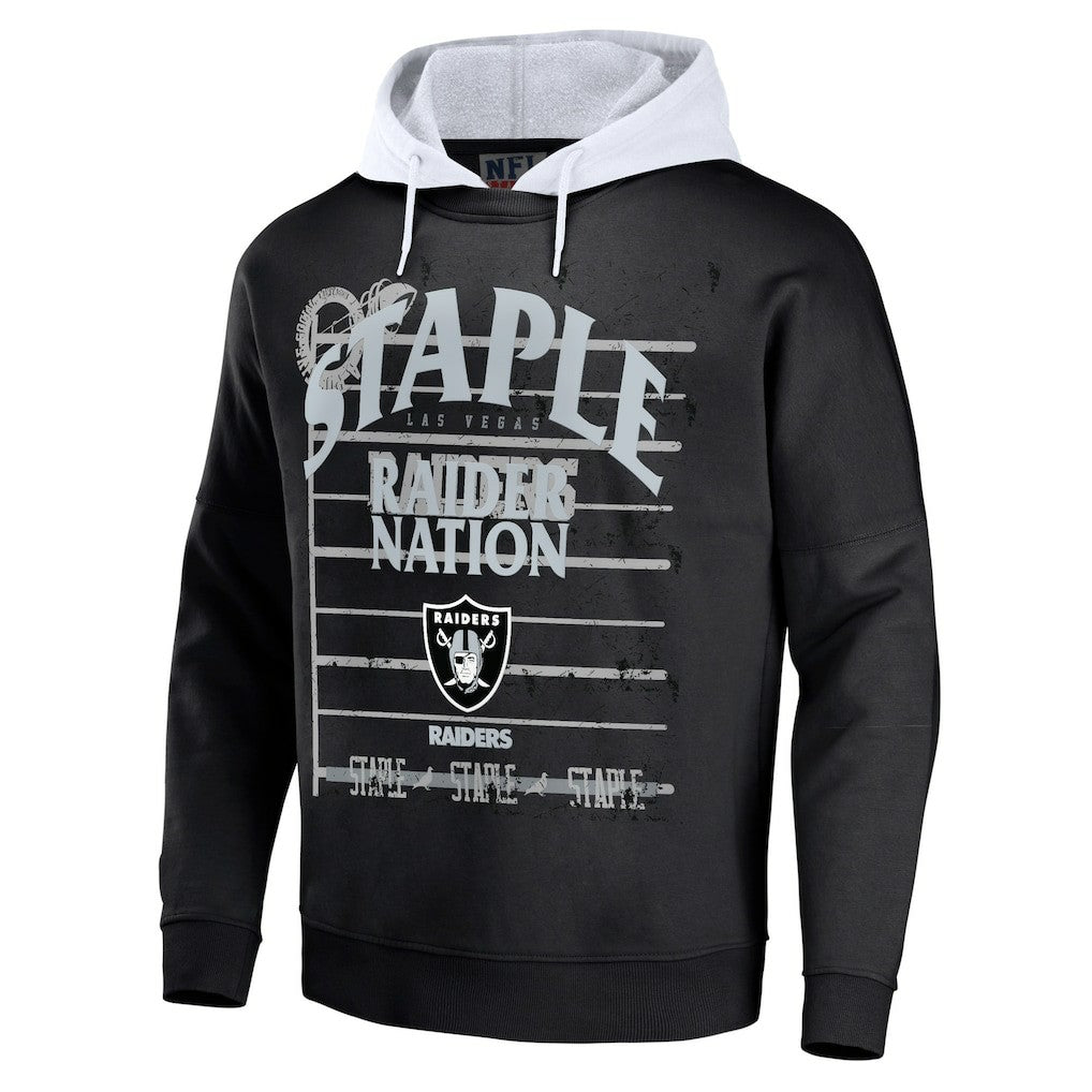 Las Vegas Raiders NFL x Staple Throwback Vintage Wash Pullover Hoodie - Black outlet