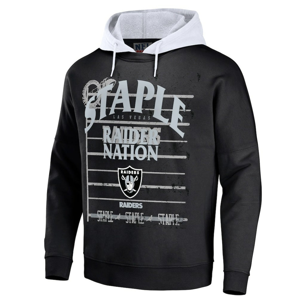Las Vegas Raiders NFL x Staple Throwback Vintage Wash Pullover Hoodie - Black outlet