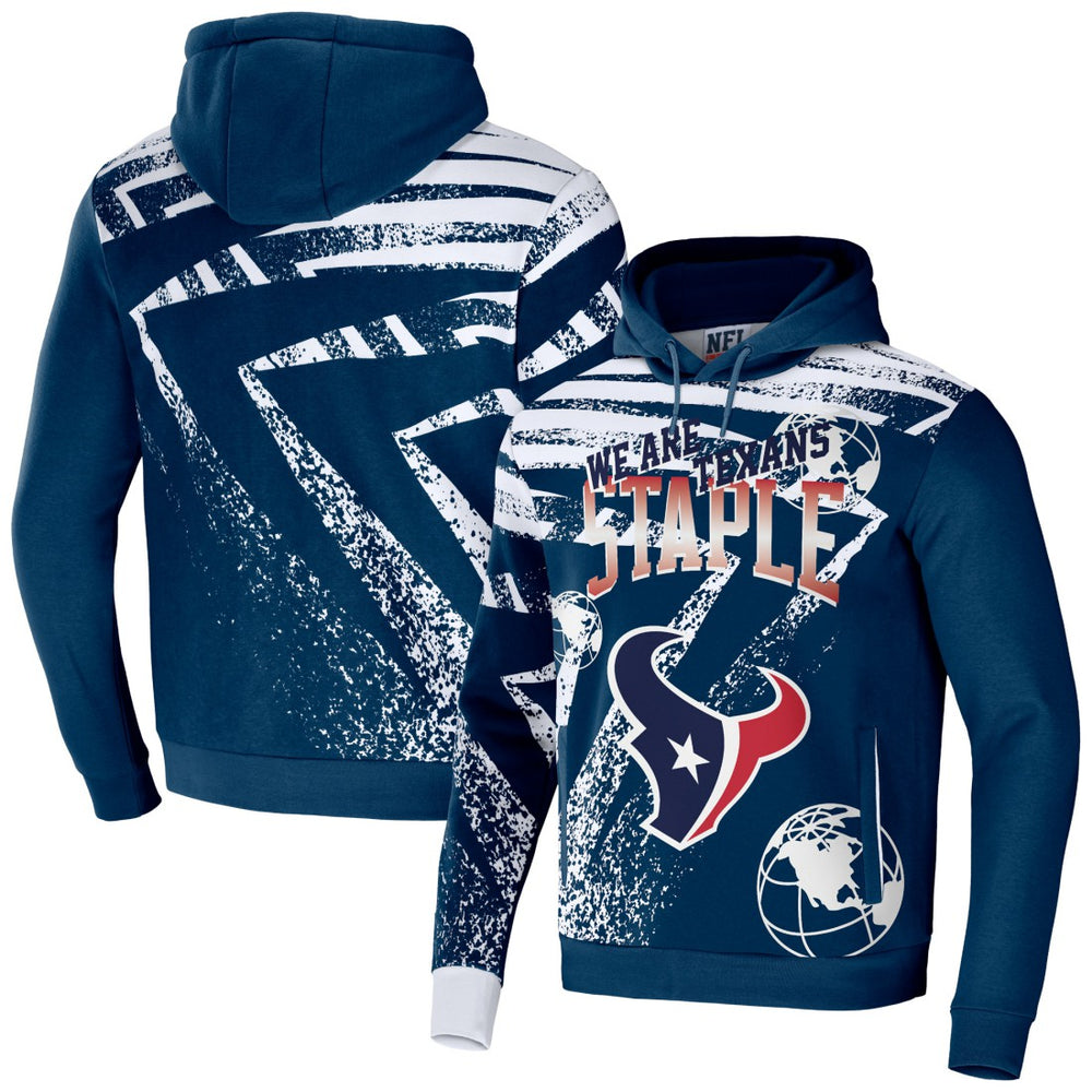 Houston Texans NFL x Staple All Over Print Pullover Hoodie - Navy cheap