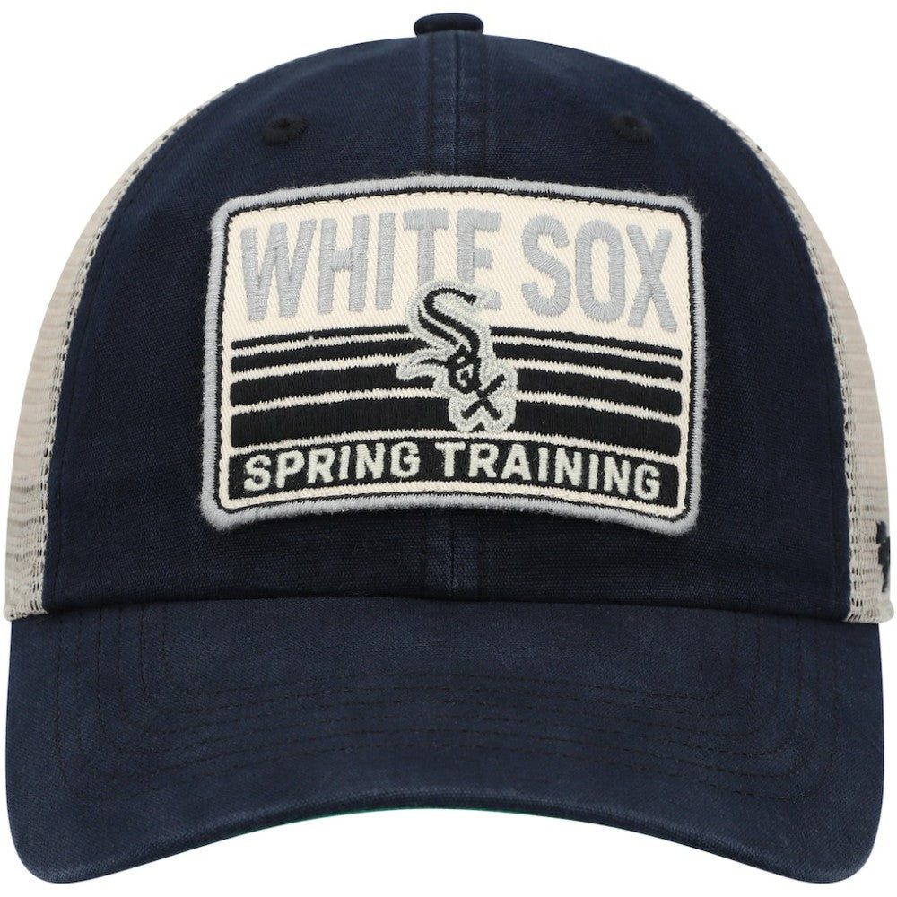 Chicago White Sox Four Stroke Clean Up Trucker Snapback Hat Black/Tan