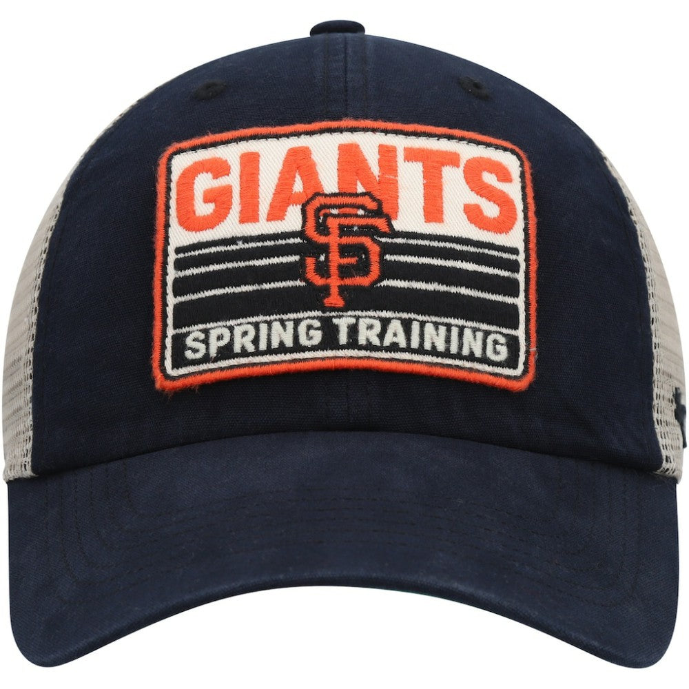 San Francisco Giants Four Stroke Clean Up Trucker Snapback Hat Black/Tan