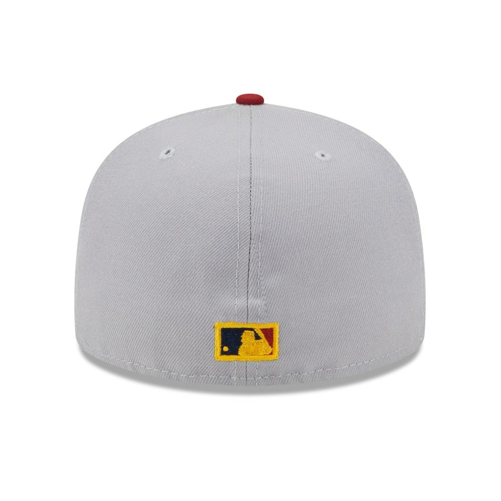 New York Yankees World Series Champions Navy Undervisor 59FIFTY Fitted Hat Gray/Red